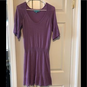 Three quarter length sleeve cashmere dress